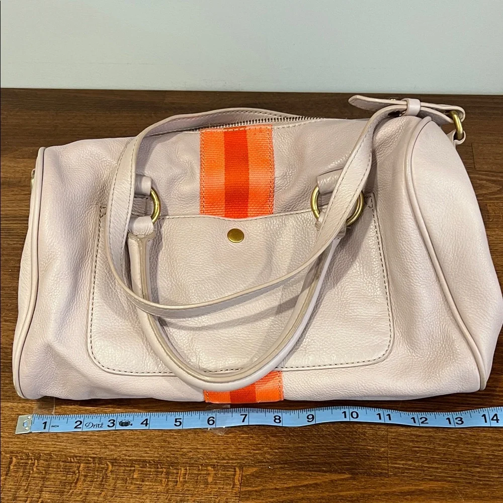 J Crew Leather Grey and Orange Women's Bag - Picture 10 of 12